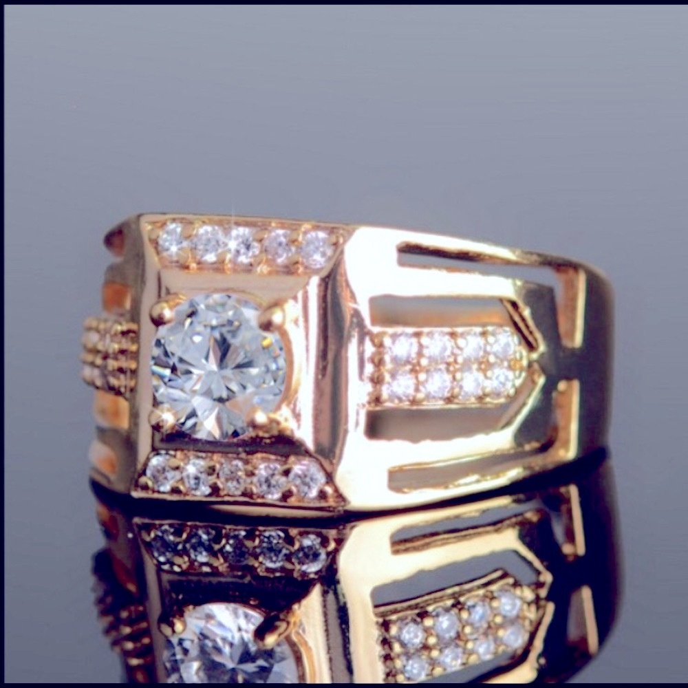 Men’s Gold Plated CZ Ring